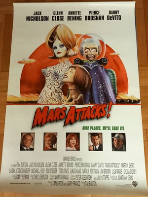 Mars Attacks! poster used, original 70x100 cm movie poster