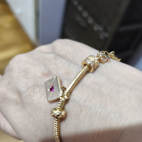 Anklet gold color, size 23, new