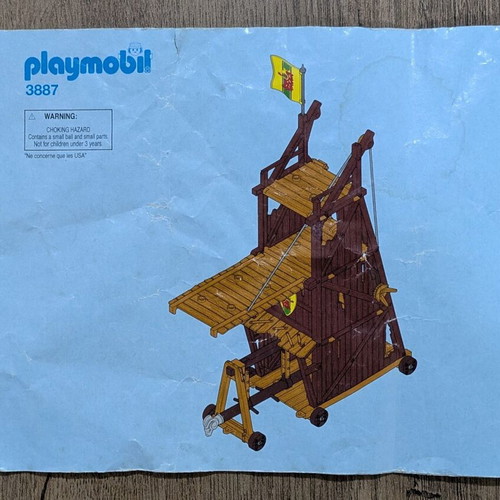Playmobil Knights 3887 Siege Tower used with box
