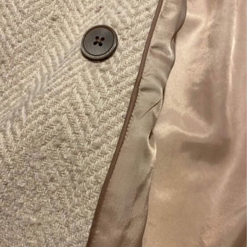 Tom Tailor women's coat vintage herringbone off white medium like new