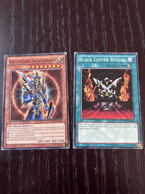 Black Luster Soldier Combo Yugioh authentic cards