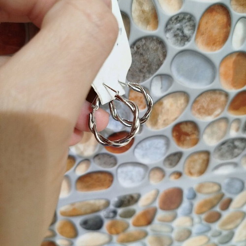 Braided hoop earrings new, smaller size
