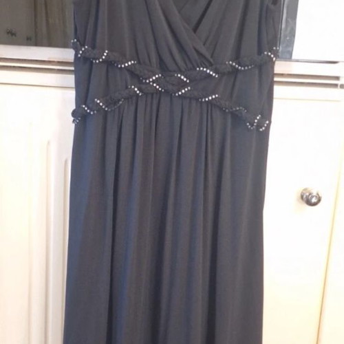 Evening dress plus size like new, size L, black and silver