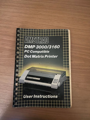 Amstrad DMP 3000/3160 user instructions book used