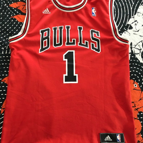 Chicago Bulls Adidas Derrick Rose Jersey #1 NBA Vintage 2012 used, size S