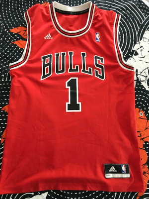 Chicago Bulls Adidas Derrick Rose Jersey #1 NBA Vintage 2012 μεταχειρισμένο, μέγεθος S