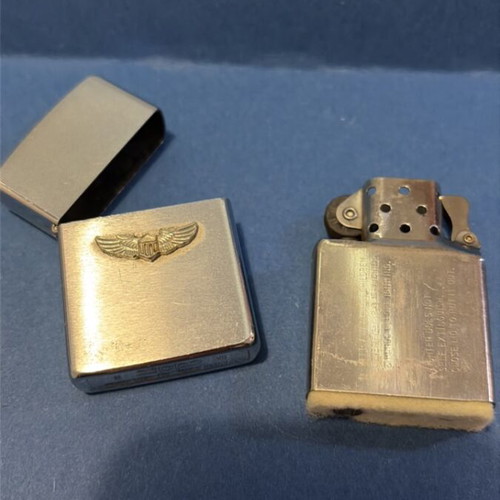 Zippo lighter vintage 1991 used, US Pilot Wings design
