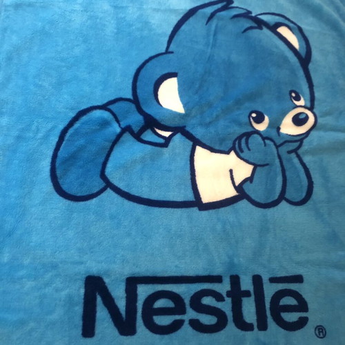 Nestle Vintage baby fleece blanket like new, blue