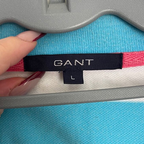 Ανδρική μπλούζα Gant πολύχρωμη, φορεμένη, μέγεθος L