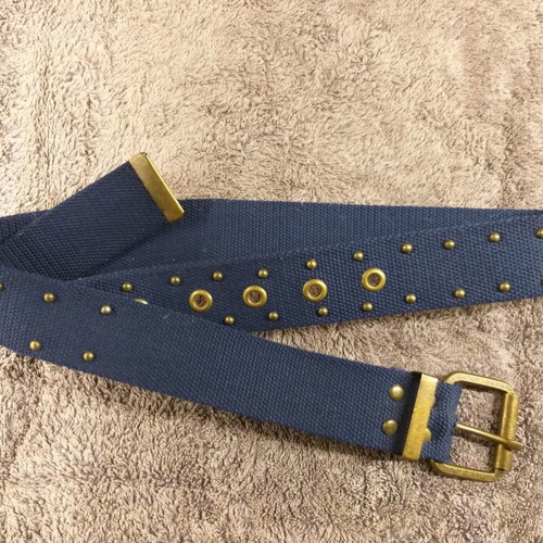 Belt blue navy with buckle new, about 1 meter