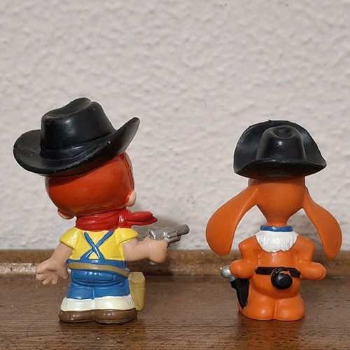 Boule & Bill figure set used, vintage 1985, 2 pieces