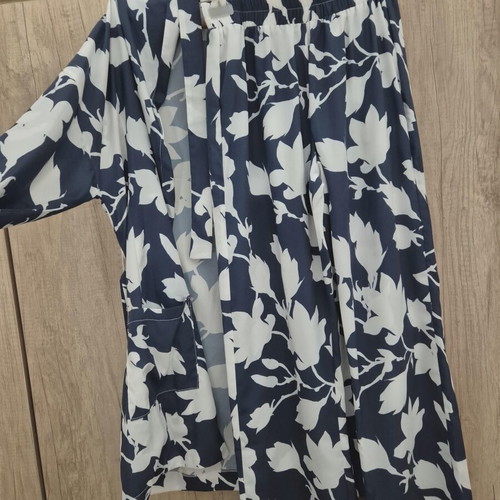 Kimono pants set new, white and blue, size S, Greek designer