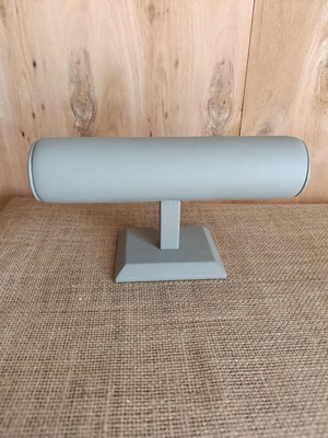 Jewelry and watch display stand leather with wood like new