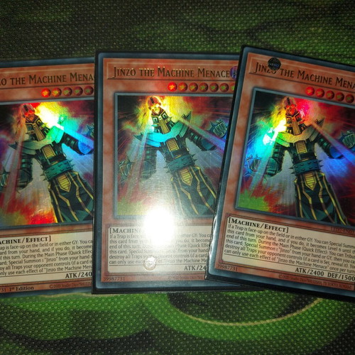 Jinzo The Machine Menace Yu-Gi-Oh! cards like new, set of 3