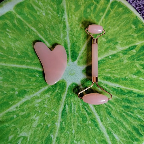 Gua Sha and Face Roller Set New for Facial Massage