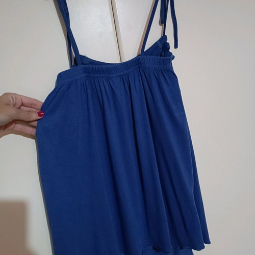 Freddy blue blouse with adjustable straps in loose fit, like new