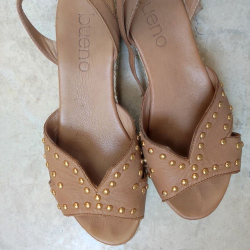 Brown Leather Sandals 37 | Gianna Kazakou