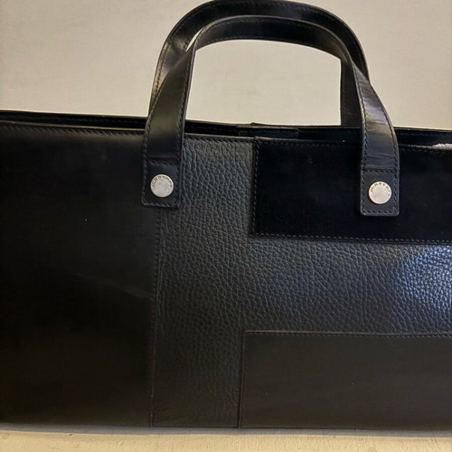 Burberry leather handbag genuine used, black