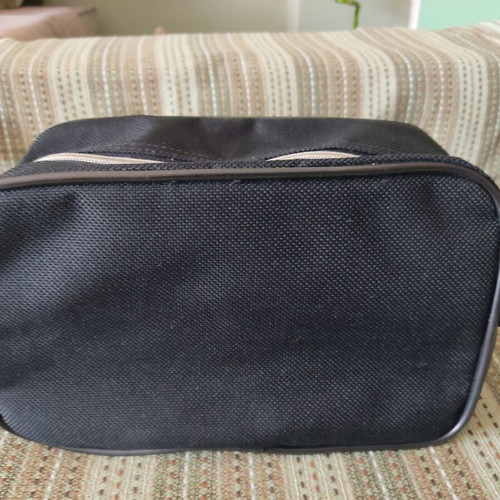 Rico black toiletry bag with waterproof lining