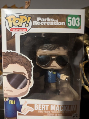 Bert Macklin 503 Parks & Recreation Funko Pop like new