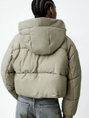 Zara waterproof jacket new, beige