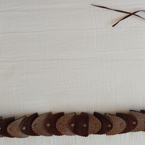 Women's belt like new, beige and brown, for dress or shirt
