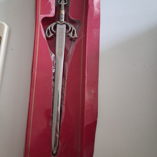 Decorative Letter Opener sword design like new with box