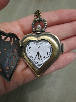 Pendant watch new brown and gold