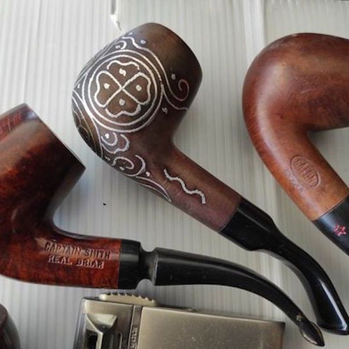 Tobacco pipes used, collection of 11 pieces