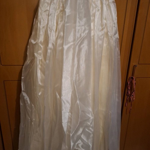 Vintage handmade wedding dress 60s'-70s' like new, size XS-S, beige