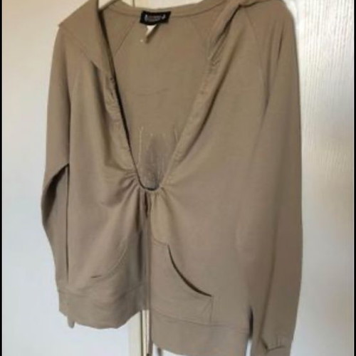 My Moo women's sweatshirt like new, beige with sequin embroidery