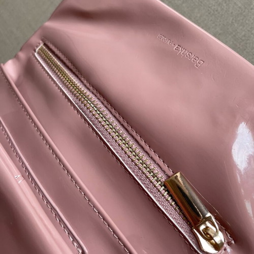 Bershka pink patent leather clutch wallet like new