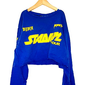 Συλλεκτική justin bieber "stadium tour" cropped hoodie