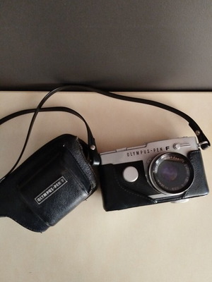 Olympus Pen F vintage analog camera with F.Zuiko Auto-S 38mm lens