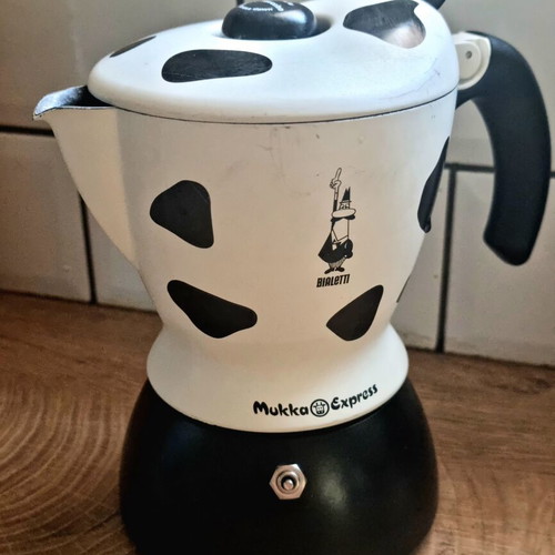 Bialetti Mukka Express espresso coffee maker, 2 cups, cow pattern
