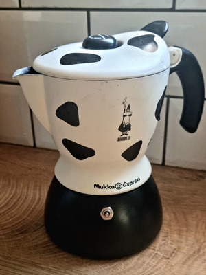 Bialetti Mukka Express espresso coffee maker, 2 cups, cow pattern