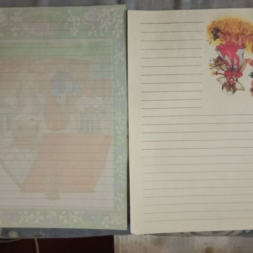 Letter papers used with designs, pack of 27 sheets