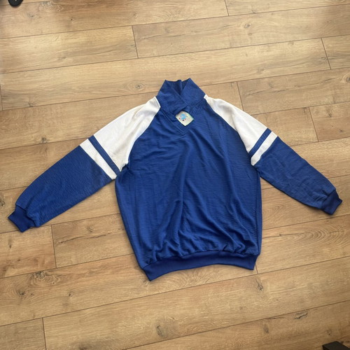 Men's Long Sleeve Sports Shirt like new, white and blue, XL