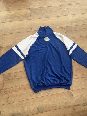 Men's Long Sleeve Sports Shirt like new, white and blue, XL