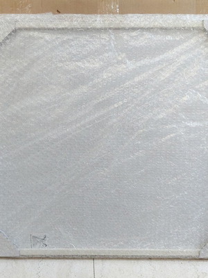 Λευκή ξύλινη κορνίζα 50x50 cm καινούργια, μασίφ ξύλο