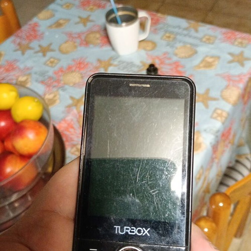 TURBOX Spark mobile phone used, black, dual SIM, memory card slot