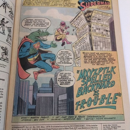 Superman 1st Series #335 comic book, pre-crisis story