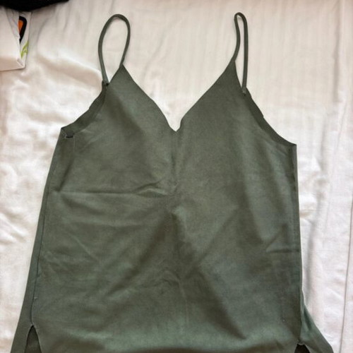 Soft fabric camisole like new, green, size S
