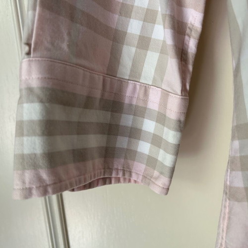 BURBERRY LONDON No S, women's shirt, three-quarter sleeve, elastic fabric. Authentic.