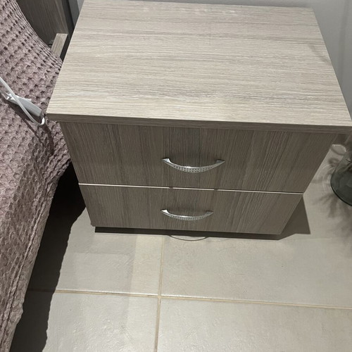 Double bed with two bedside tables