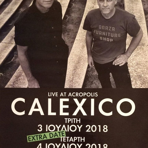 Calexico poster new, live concert Herodeion 2018