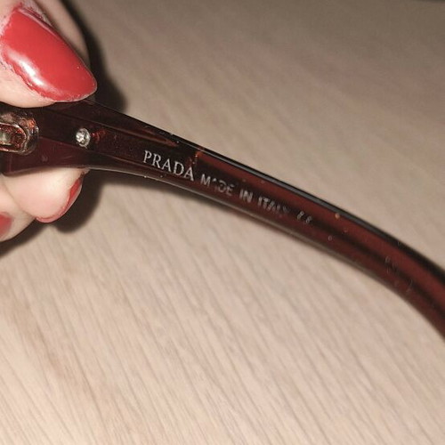 Prada sunglasses used, brown and red