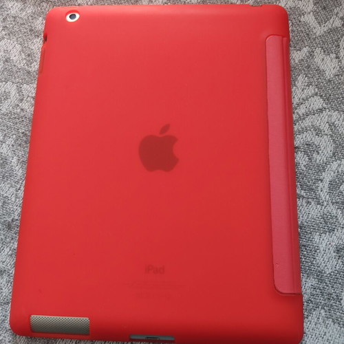 Apple iPad tablet like new, older model with red case