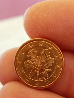 1 euro cent 2002 D Germany new and collectible
