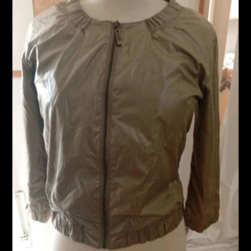 Bershka thin metallic gold beige jacket like new, medium